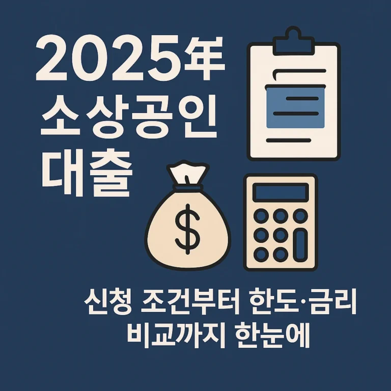 2025년 소상공인 대출 총정리: 신청 조건부터 한도·금리 비교까지 한눈에